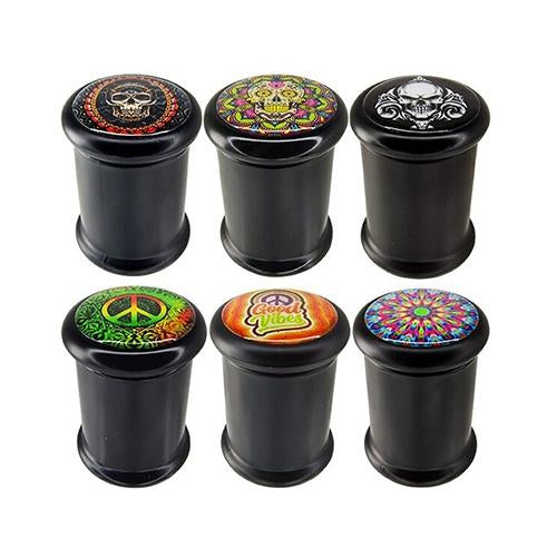 Cali Factory - Pop Top Black Glass Jar - MI VAPE CO