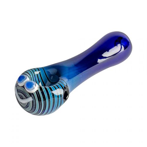 Red Eye Glass - 3" Happy Face Hand Pipe - MI VAPE CO