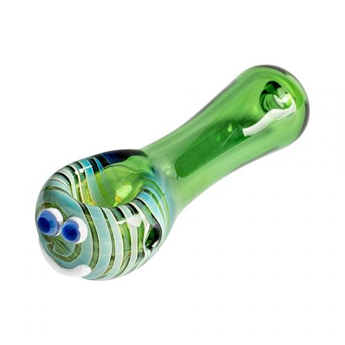 Red Eye Glass - 3" Happy Face Hand Pipe - MI VAPE CO