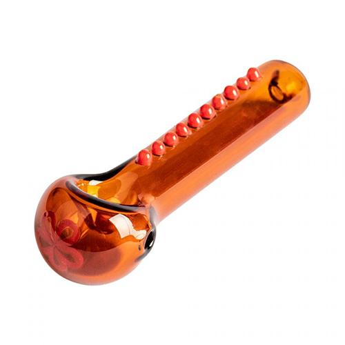 Red Eye Glass - 3.25" Flower Power Hand Pipe - MI VAPE CO