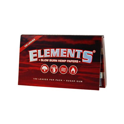 Element - Single Wide Red 100 Pack Rolling Papers - MI VAPE CO