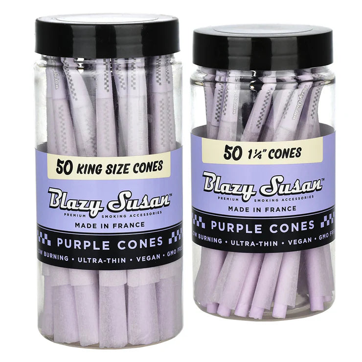 Blazy Susan Cone Jars Purple