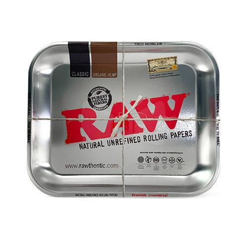 RAW - Rolling Tray Silver Steel - MI VAPE CO 