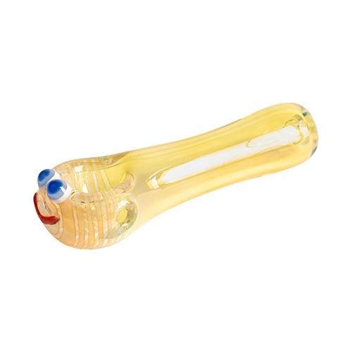 Red Eye Glass - 3" Happy Face Hand Pipe - MI VAPE CO 