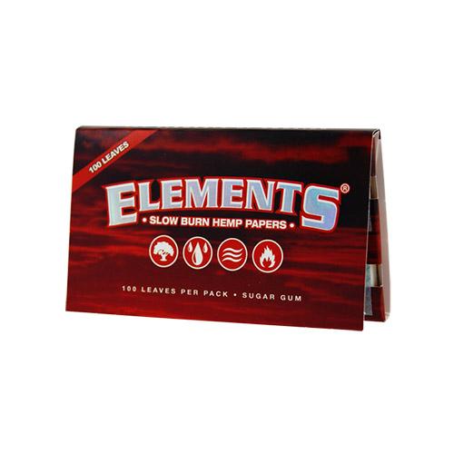 Element - Single Wide Red 100 Pack Rolling Papers - MI VAPE CO 