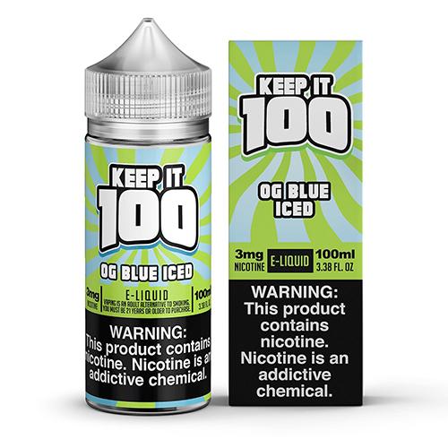 Keep It 100 E-Liquid - OG Blue Iced - MI VAPE CO 