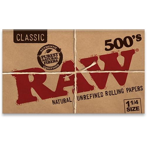 RAW Rolling Papers - Classic 500's 1 1/4 - MI VAPE CO 